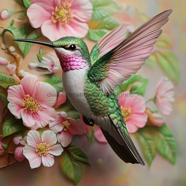 Hummingbird Sign, DCO-13199, Sign For Wreath, 10x10